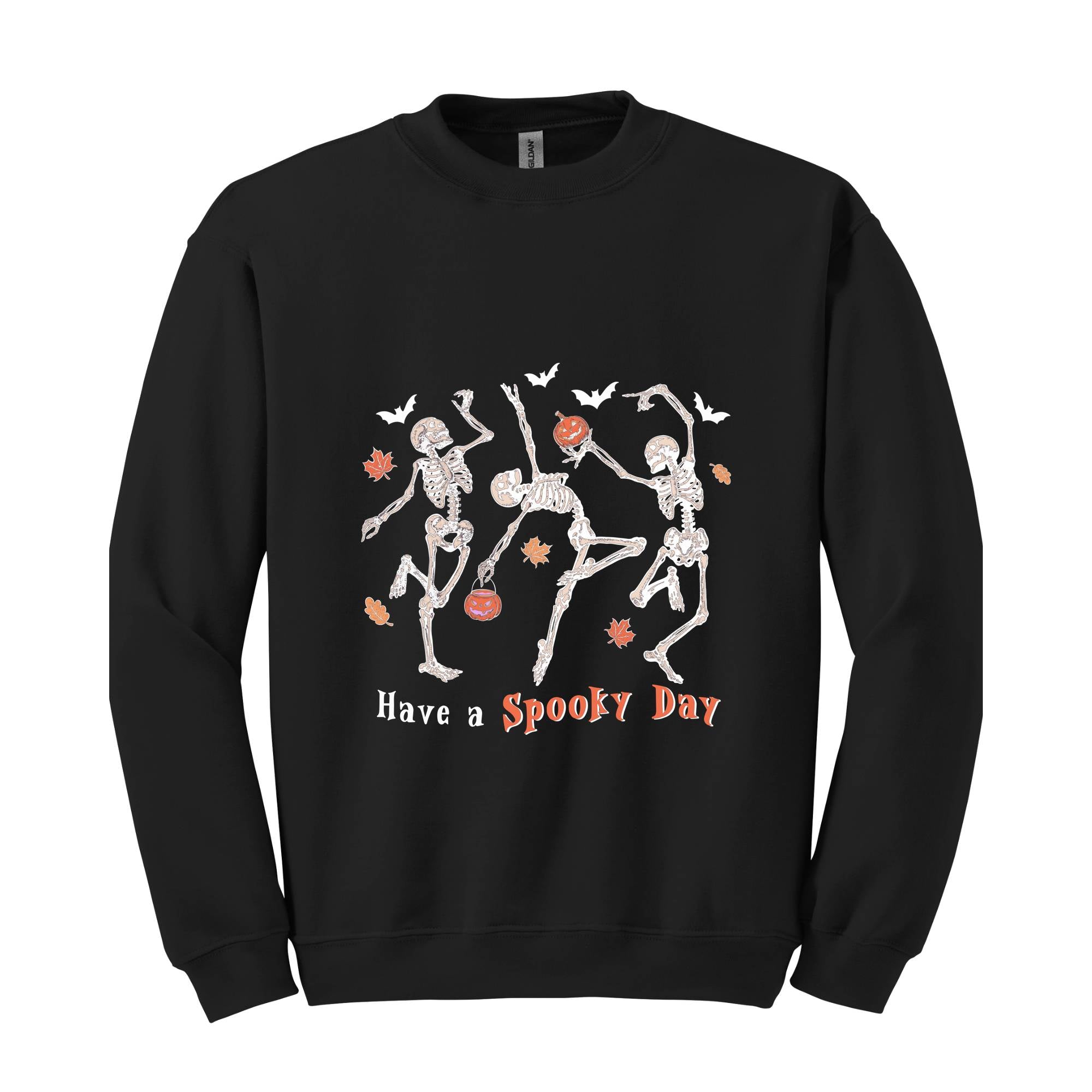 Have A Spooky Day Sweatshirt, Halloween Dancing Skeleton Sweater, Cute Skeleton Crewneck, Halloween Gift, Spooky Vibes Shirt, Halloween Tee