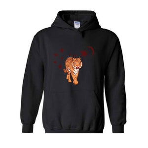 Tiger Sweatshirt, Retro Tiger Lover Hoodie, Celestial Tiger Sweatshirt, Asian Tiger Hoodie, Zodiac Aesthetic Sweatshirt, Astrology Hoodie