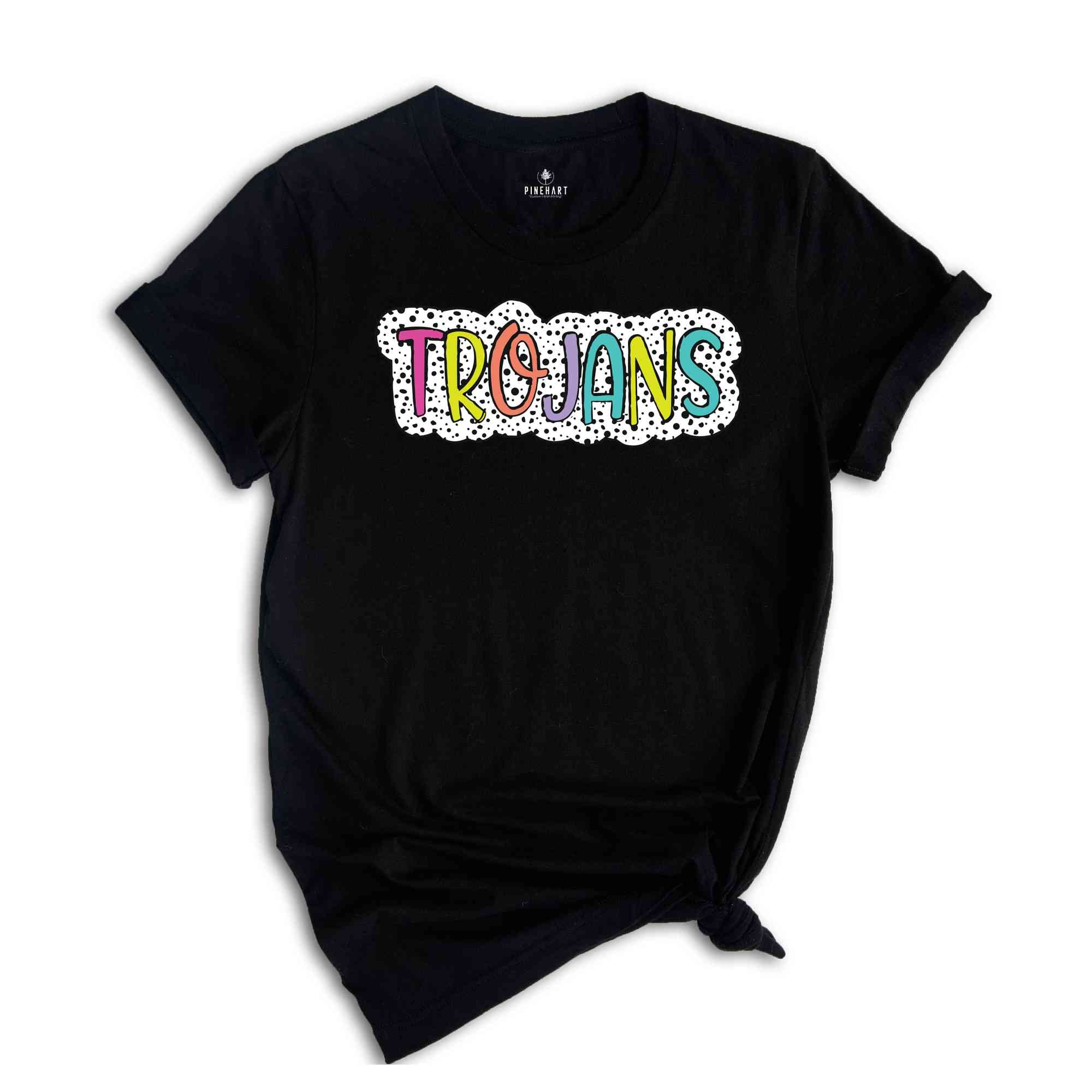 Trojans Team T-Shirt, Trojans Mascot Shirt, Trojans Fan Shirt, Football T-Shirt, Trojans Team Mascot