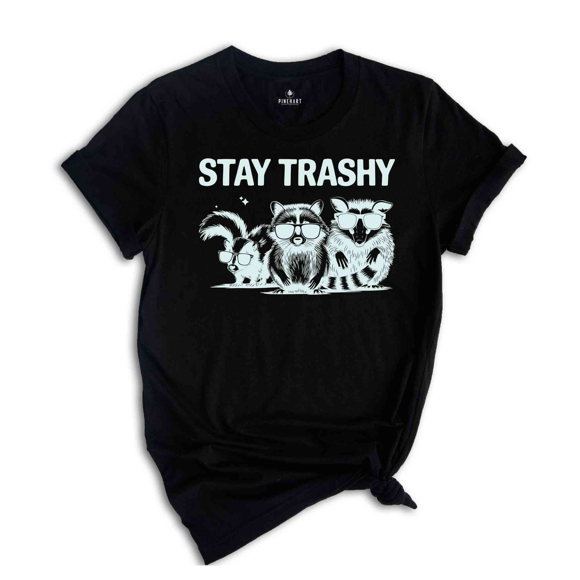 Stay Trashy Shirt, Retro Racoon Shirt, Racoon Shirt, Funny Meme Shirt, Raccoon Lover Gift, Funny Animal Shirt, Cute Animal Shirt