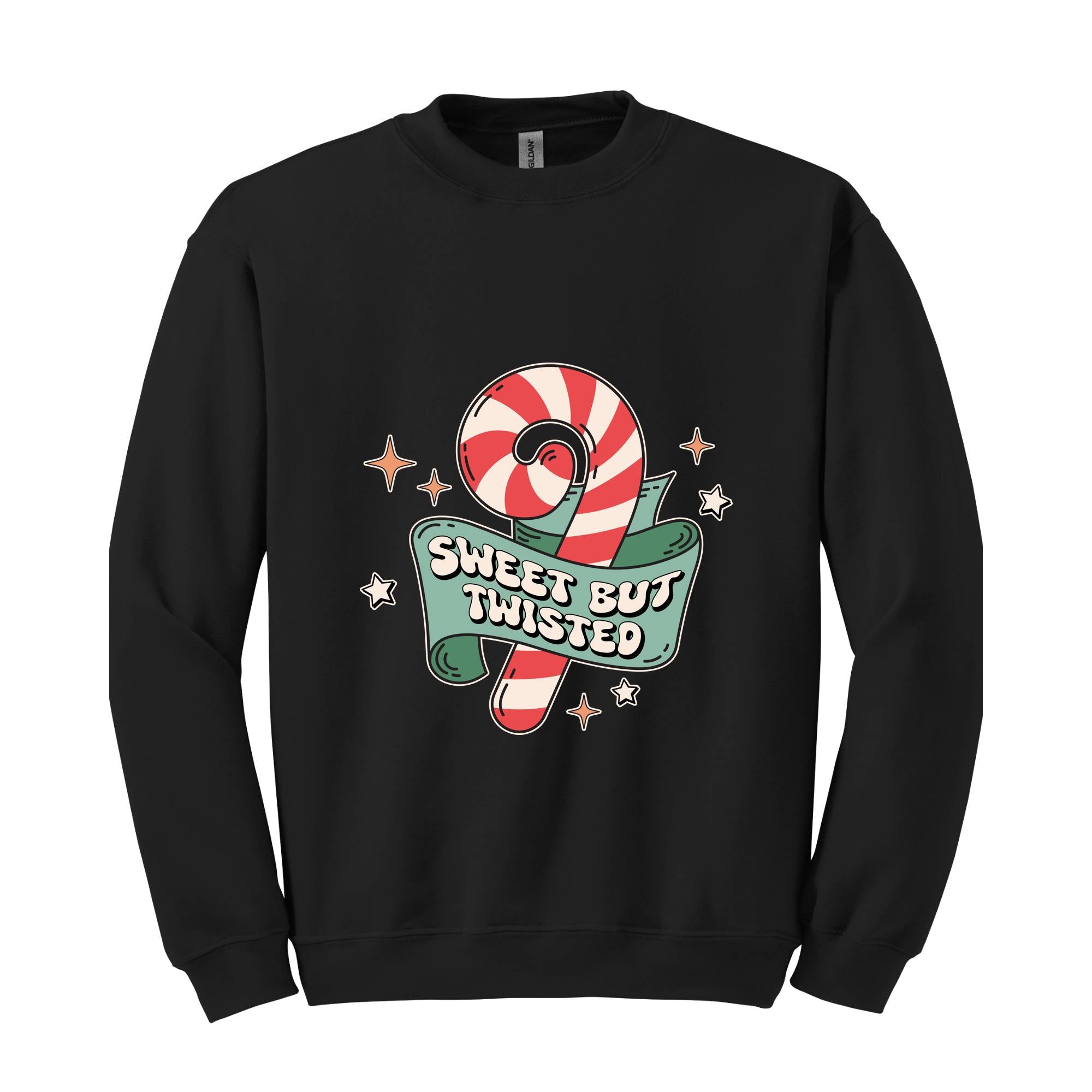 Sweet But Twisted Sweatshirt, Christmas Sweatshirt, Christmas Gifts, Christmas Candy Sweatshirt, Christmas Family Sweatshirt