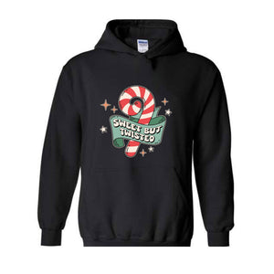 Sweet But Twisted Hoodie, Christmas Hoodie, Christmas Gifts, Christmas Candy Hoodie, Christmas Family Hoodie