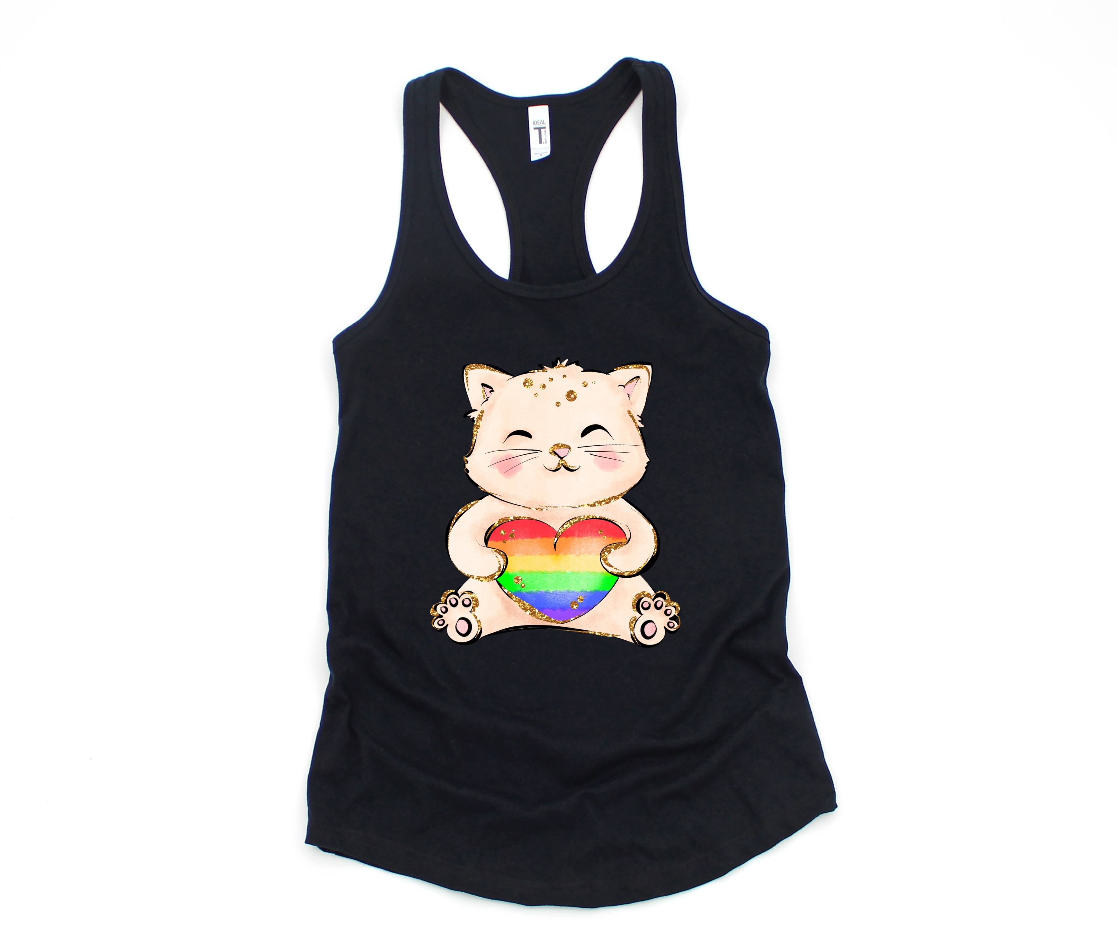 Cute LGBTQ Cat Tank Top, LGBTQ Pride Tank Top, Gay Pride Tank Top, Pride Month Tank Top, Love Is Love Tank Top, Female Symbol Tank Top