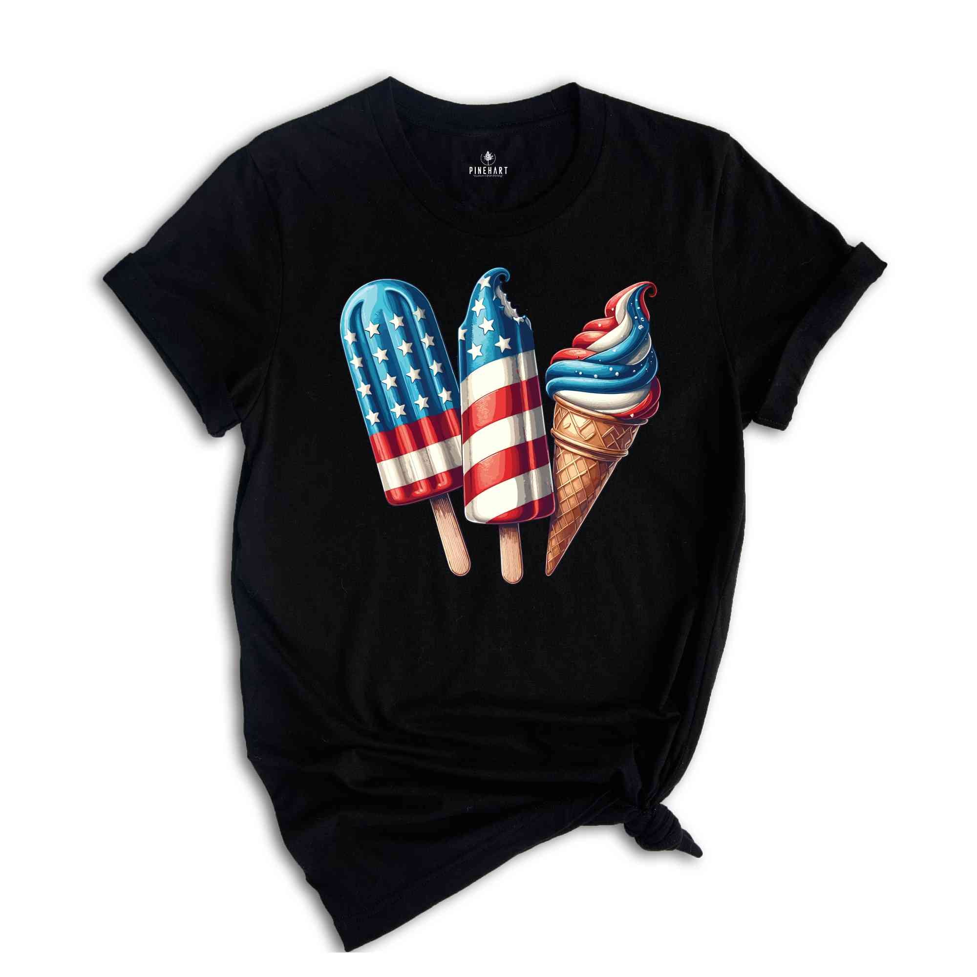 4th of July ice creams Shirt, 4th Of July Shirt, Memorial Day Shirt, Independence Day Shirt, Usa Flag Shirt