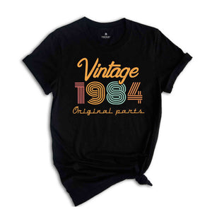 Vintage 1984 Original Parts Shirt, 40th Birthday Shirt, Vintage Mom Shirt, 40th Birthday Gift, 40th Birthday Shirt, Retro Age Shirt