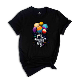 Astronaut Balloon T-Shirt, Space Balloon Shirt, Space Shirt, Astronaut Birthday Shirt, Space Gifts, Spaceman Shirt