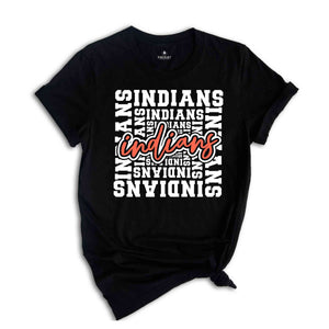 Indians Shirt, Indians Football Shirt, Indians Baseball Shirt, Indians Mascot Shirt, Indians Team Shirt, Indians Cheer Shirt