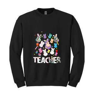 Teacher Easter Peeps Sweatshirt,Teacher Appreciation Hoodie, Gift For Teacher, Teaching Favorite Peeps Sweatshirt