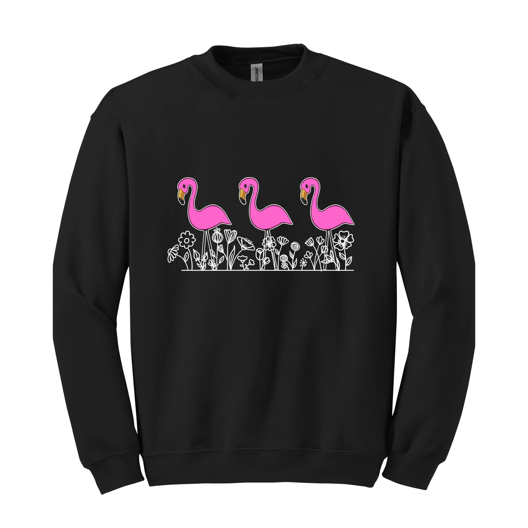 Animal Tropical Bird Pink Flamingo Sweatshirt, Flamingo Lover , Pink Flamingo Tee, Flamingo Lover Gift