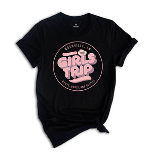 Personalized Girls Trip T-Shirt, Custom Bachelorette Party Shirts, Girls Trip Tees, Country Music Tees