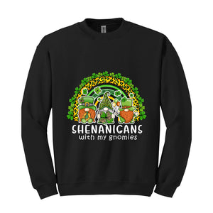 Shenanigans With My Gnomies Sweatshirt, St. Patricks Day Sweatshirt, Lucky Sweatshirt, Gnome Sweatshirt, Boho Rainbow Sweatshirt