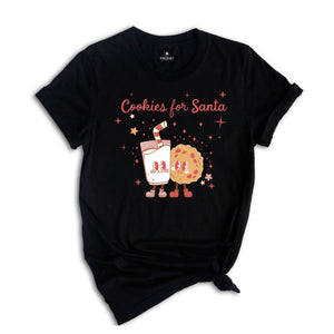 Cookies For Santa Shirt, Christmas Shirt,Vintage Christmas T-shirt, Christmas Tee, Christmas Shirt Gift , Christmas Gifts