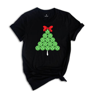 Pickleball Pickle Ball Christmas Tree Shirt, Pickleball Christmas T-Shirt, Pickleball Christmas Gift For Shirt