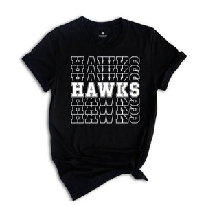 Team Mascot Shirt, Hawks Team Shirt, Hawks Football Shirt, Hawks Fan Shirt, Hawks School Shirt, Hawks School Spirit, Hawks Basketball Tee