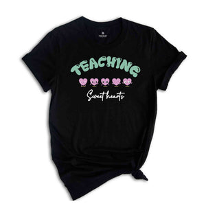 Valentine Teaching Sweethearts Shirt, Teacher T-Shirt, Valentine Teacher Tee, Valentine Kindergarten Teacher Shirt, Valentines Shirt