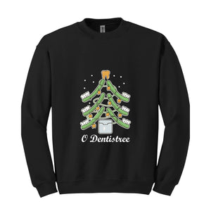 Oh Dentistree Sweatshirt, Christmas Dental Hoodie, Dental Hygienist Tree Hoodie, Dentist Office Assistant Sweater, Santa Hoodie