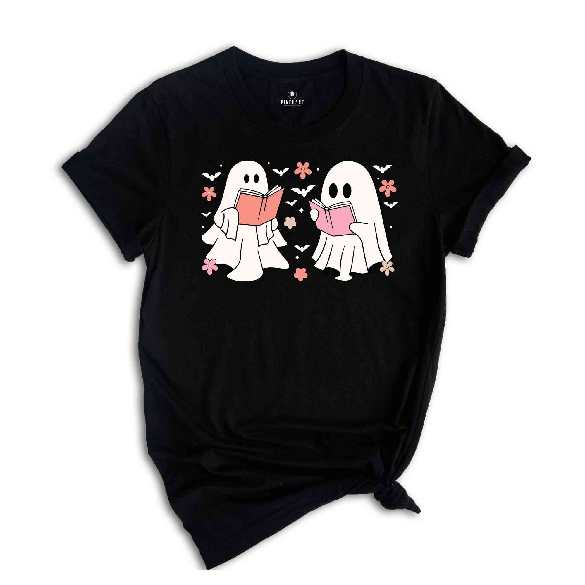 Cute Reading Ghosts Shirt, Halloween Books Shirt, Ghost Reading Books Shirt, Book Lover Shirt, Teacher Halloween Shirt, Cute Ghost Shirt