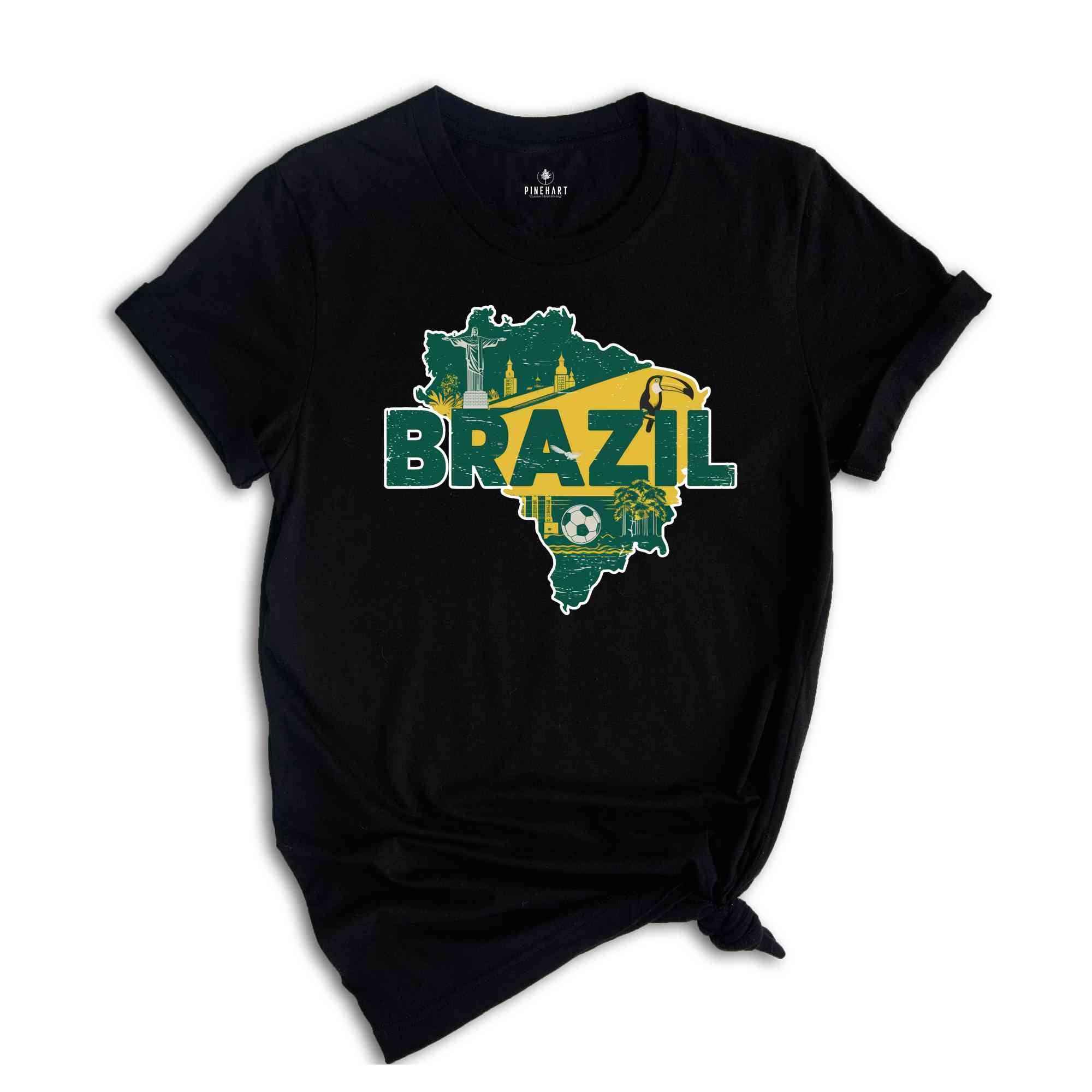 Retro Brazil Shirt, Brazil Travel Shirt, Country Travel Shirt, Shirt For Traveler, Travel Lover Gift, Travel Tee, Trip Shirt