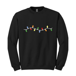 Cute Christmas Lights Sweatshirt, Christmas Sweat, Tis The Season Sweater, Festive Outfit, Christmas Gifts