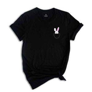 Pocket Bunny Shirt, Easter Shirt, Cute Easter Shirt, Easter Bunny Shirt, Happy Easter Shirt, Bunny Shirt