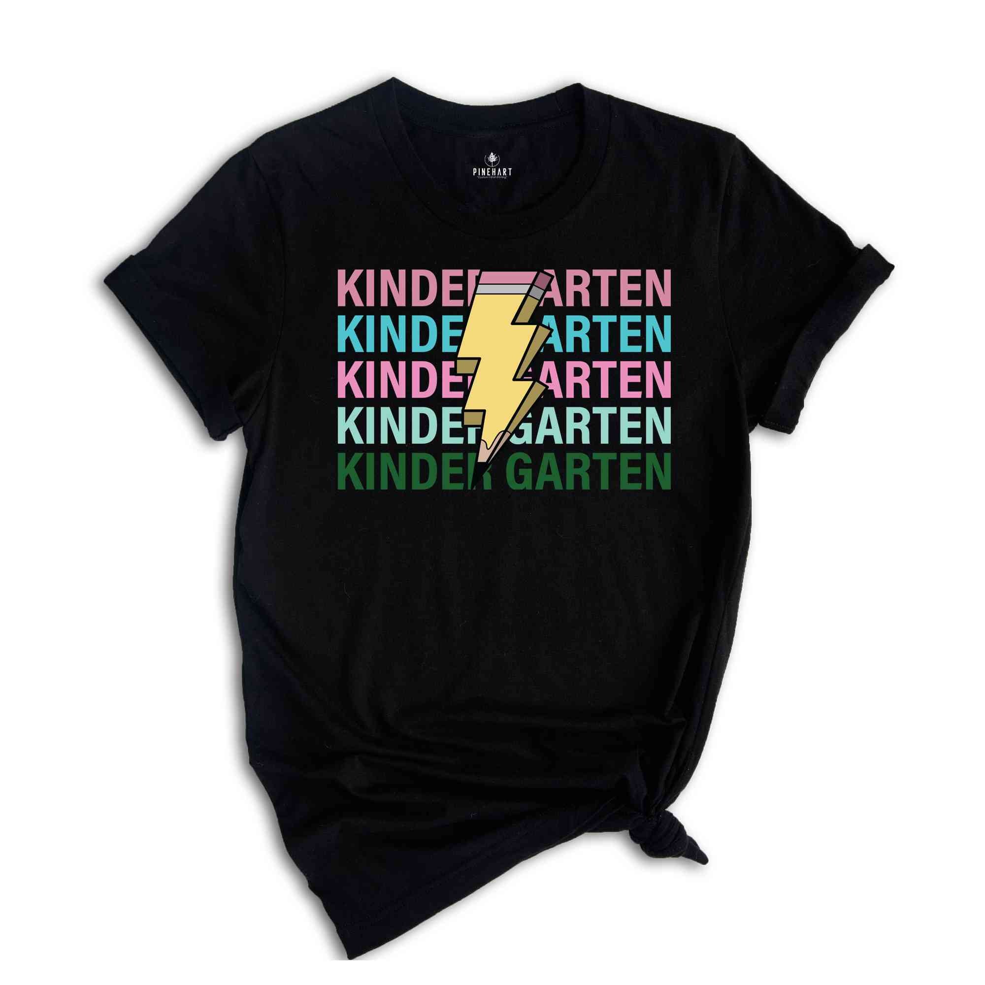 Kinder Garten Pencil Shirt, Pencil Bolt Shirt, Retro Shirt, Back To School Shirt, School Shirt, Teacher Shirt, Pencil Shirt, Teacher Gift