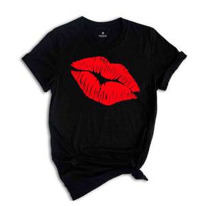 Kisses Lips Valentine Shirt, Kisses Women Shirt, Gift for Girlfriend, Happy Valentine Lips Shirt, Valentine Day Shirt