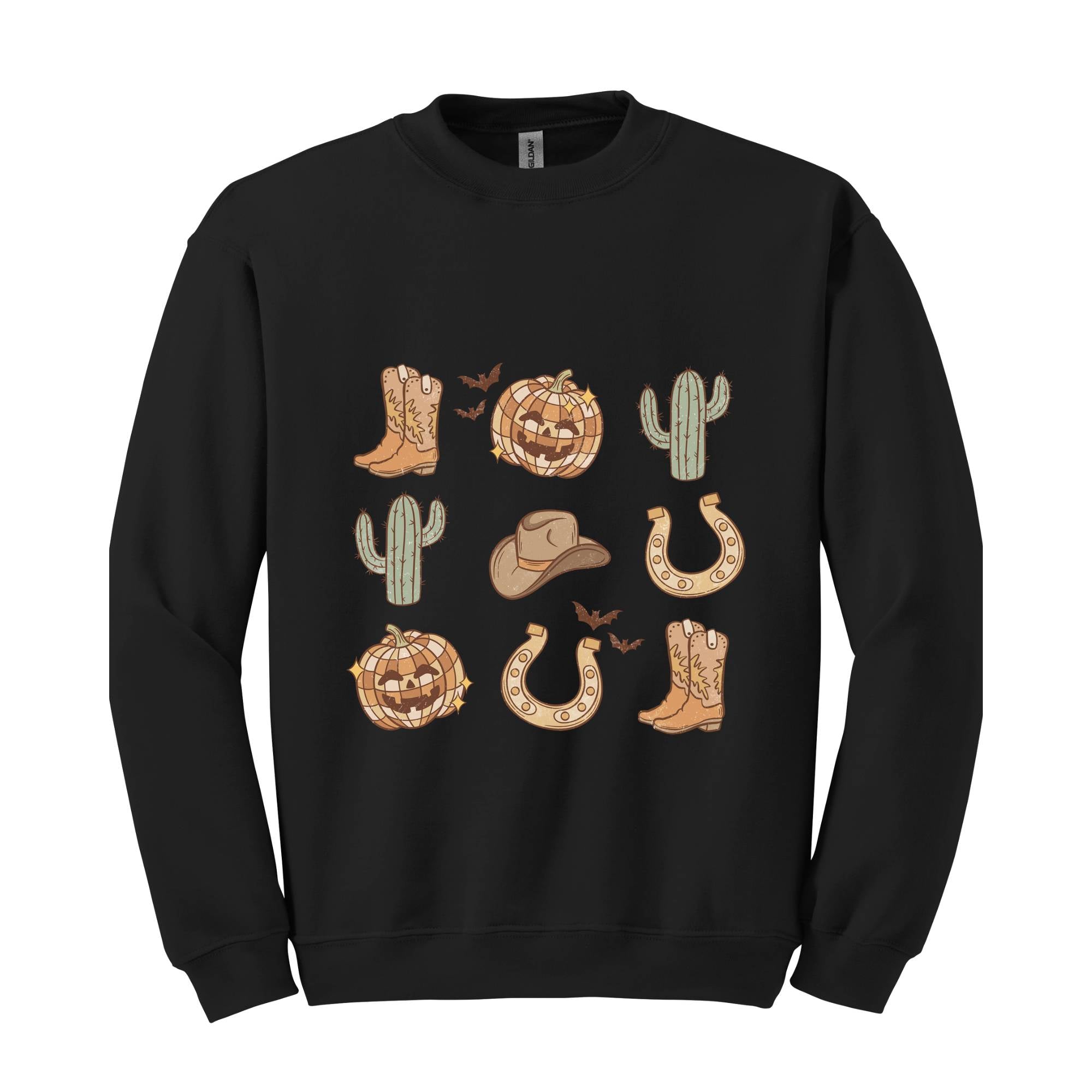 Western Halloween Sweatshirt, Halloween Sweater, Cowgirl Sweatshirt, Cowboy Sweatshirt, Pumpkin Spice Shirt, Western Vibes Shirt