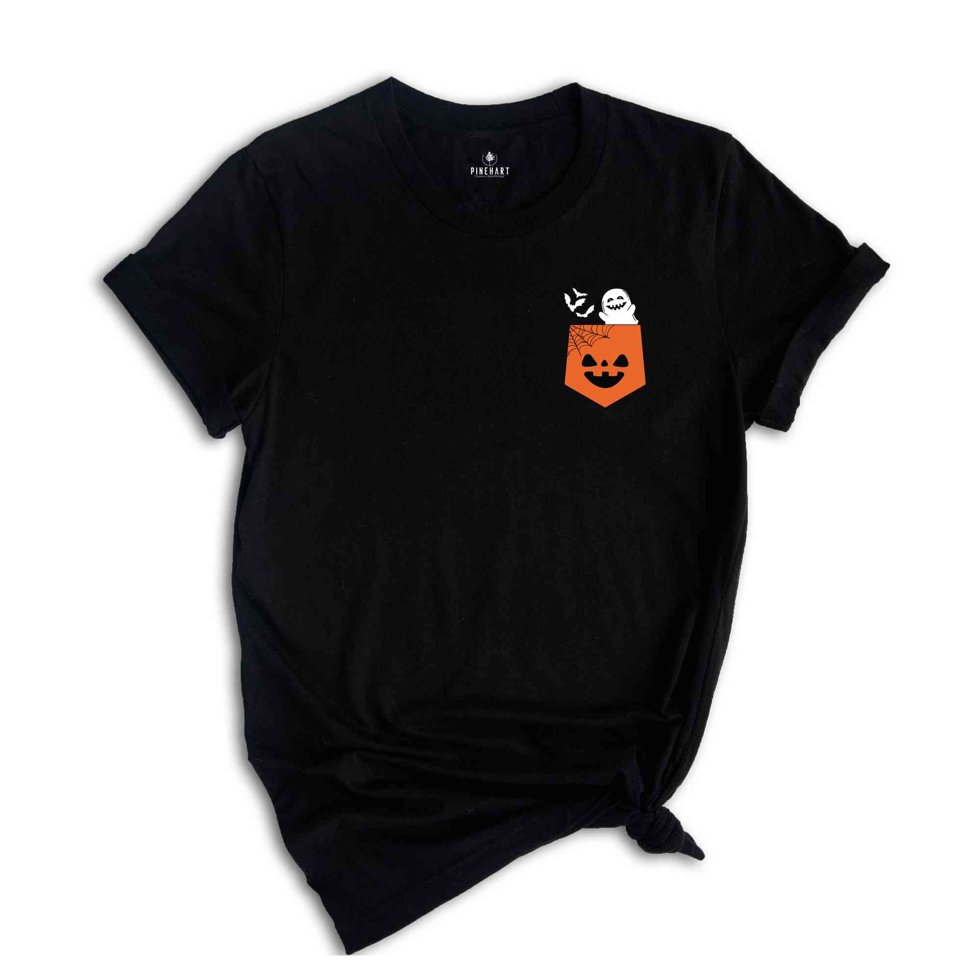 Pocket Ghost Shirt, Ghost Shirt, Spooky Ghost Halloween Shirt, Spooky Pocket Ghost Shirt, Funny Ghost Shirt, Ghost Vibes Shirt, Bats Shirt