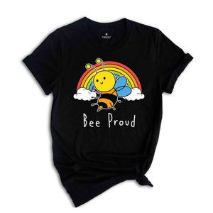 Bee Proud Shirt, Funny LGBT Shirt, LGBTQ Pride Shirt, Animal Lover Shirt, Cute LGBT Shirt, LGBT Support Shirt, Pride Rainbow Shirt