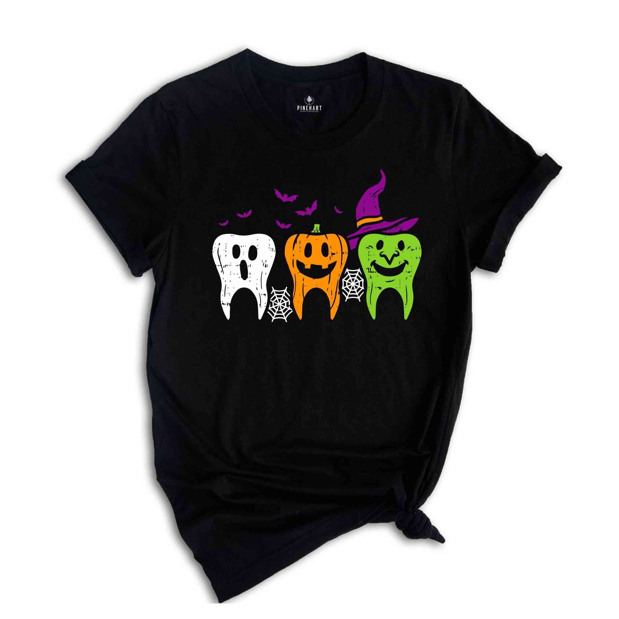 Dentist Halloween Shirt, Halloween Costume, Witch Tooth Shirt, Ghost Teeth Shirt, Pumpkin Ghost Shirt, Spooky Dental Shirt