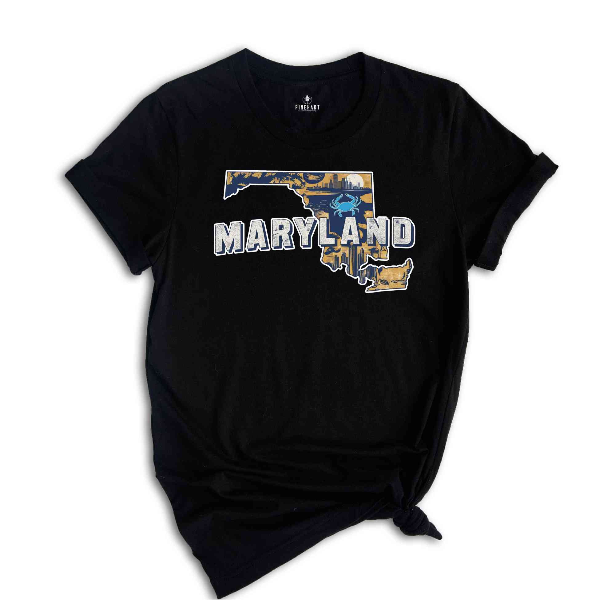 Retro State Of Maryland Shirt, State Of Maryland Shirt, State Shirt, Maryland Shirt, Maryland Lover Shirt, Family Trip Shirt, Travel Shirt