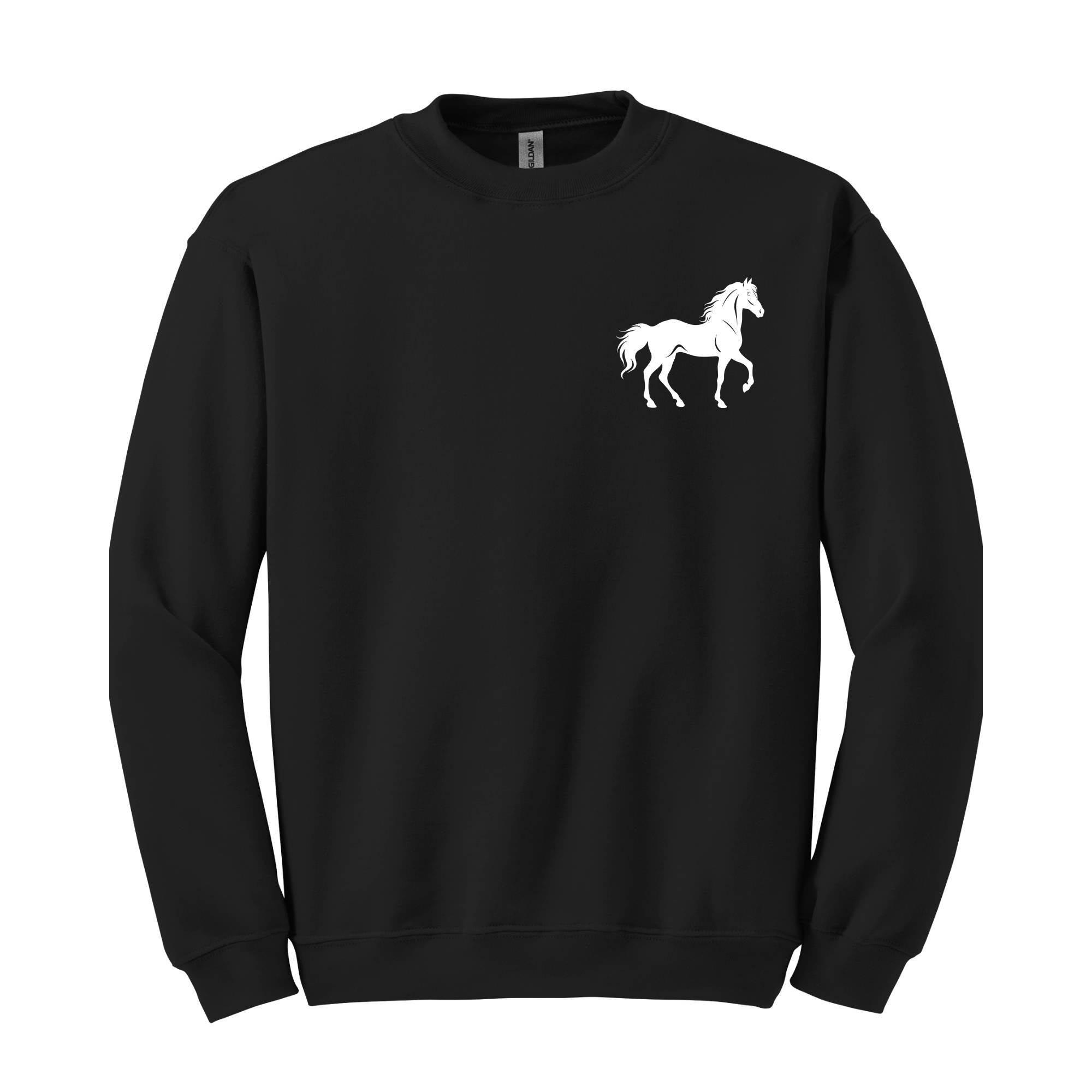 Personalized Equestrian Sweatshirt, Custom Horse Lover , Horse Trainer Gift, Horseback Riding , Girl Horse