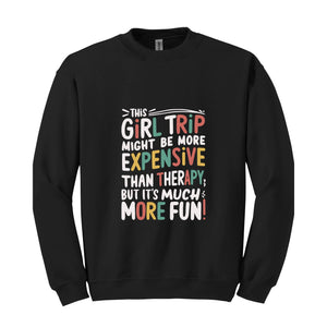 Girls Trip Therapy Shirt,Girls Trip Much More Fun,Girls Party T-Shirt,Girl's Trip T-Shirt,Girls Vacation Shirt,Bff Shirt,Girls Weekend Shirt