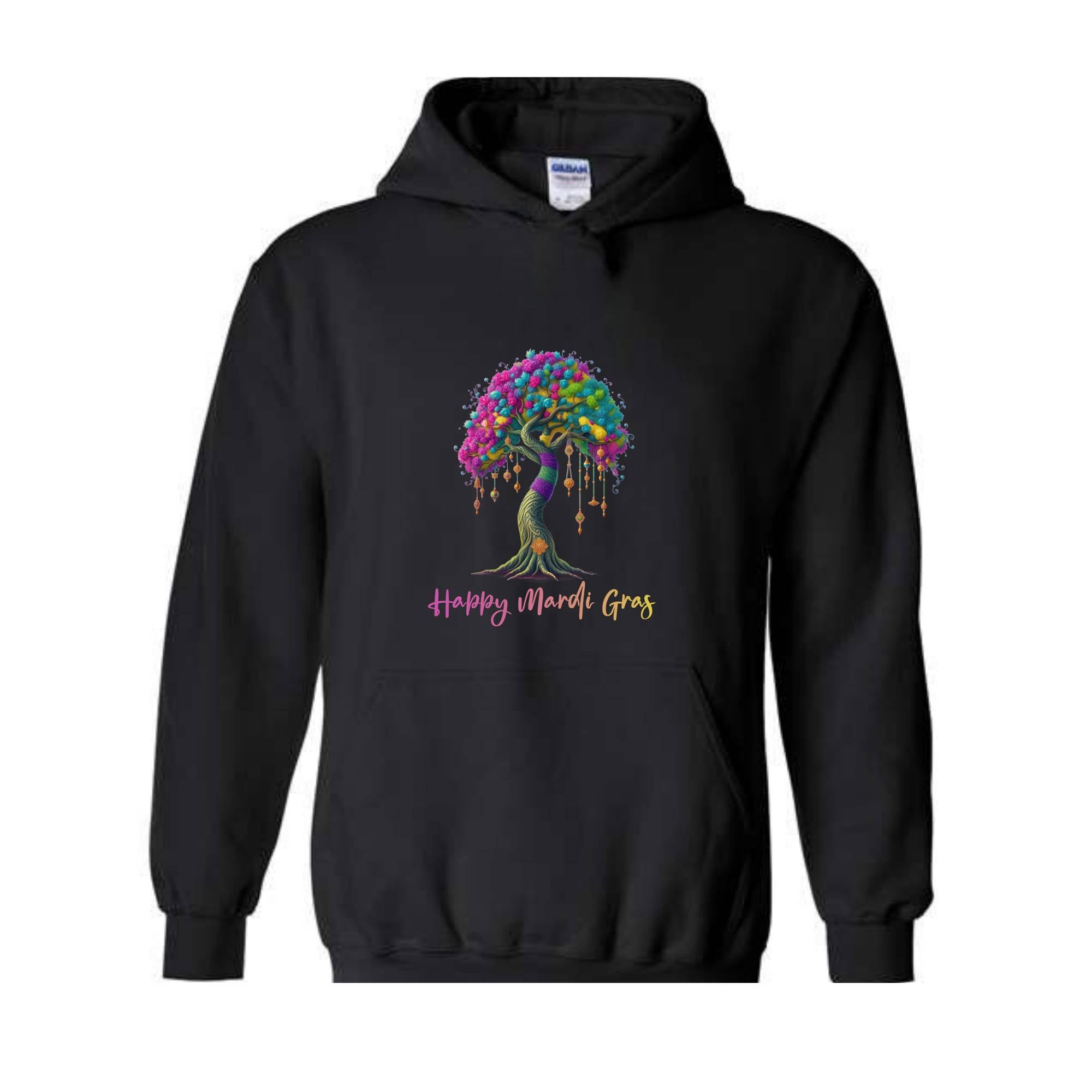 Mardi Gras Tree Sweatshirt, Retro Mardi Gras Louisiana Sweater, Happy Mardi Gras Hoodie, Fat Tuesday Sweatshirt, Mardi Gras Carnival Gift