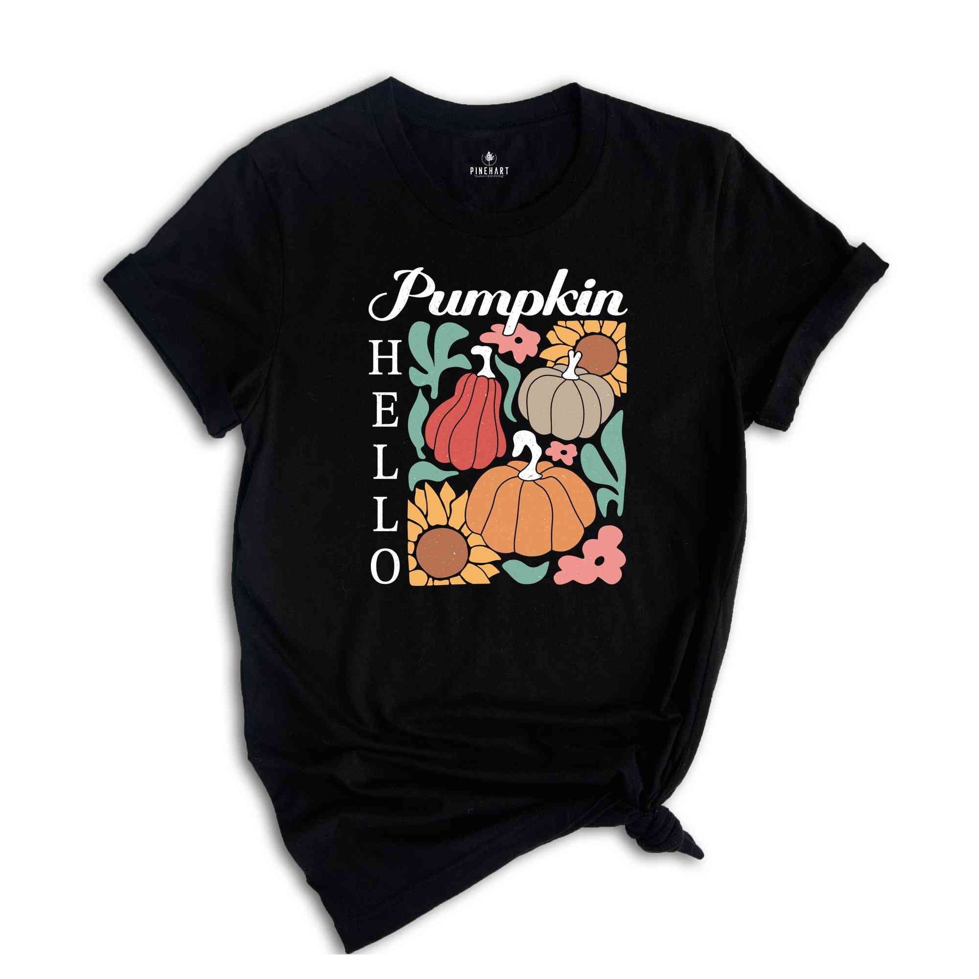 Hello Pumpkin Shirt, Autumn Shirt, Pumpkin Spice Shirt, Cozy Season Shirt, It's Fall Y'all, Pumpkin Season Shirt, Boho Fall Shirt