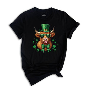 St. Patrick's Day Highland Cow Shirt, Retro St Patricks Day Shirt, Coquette St Patty's Day Shirt, Lucky Shirt, St Patricks Shirt, Irish Tee