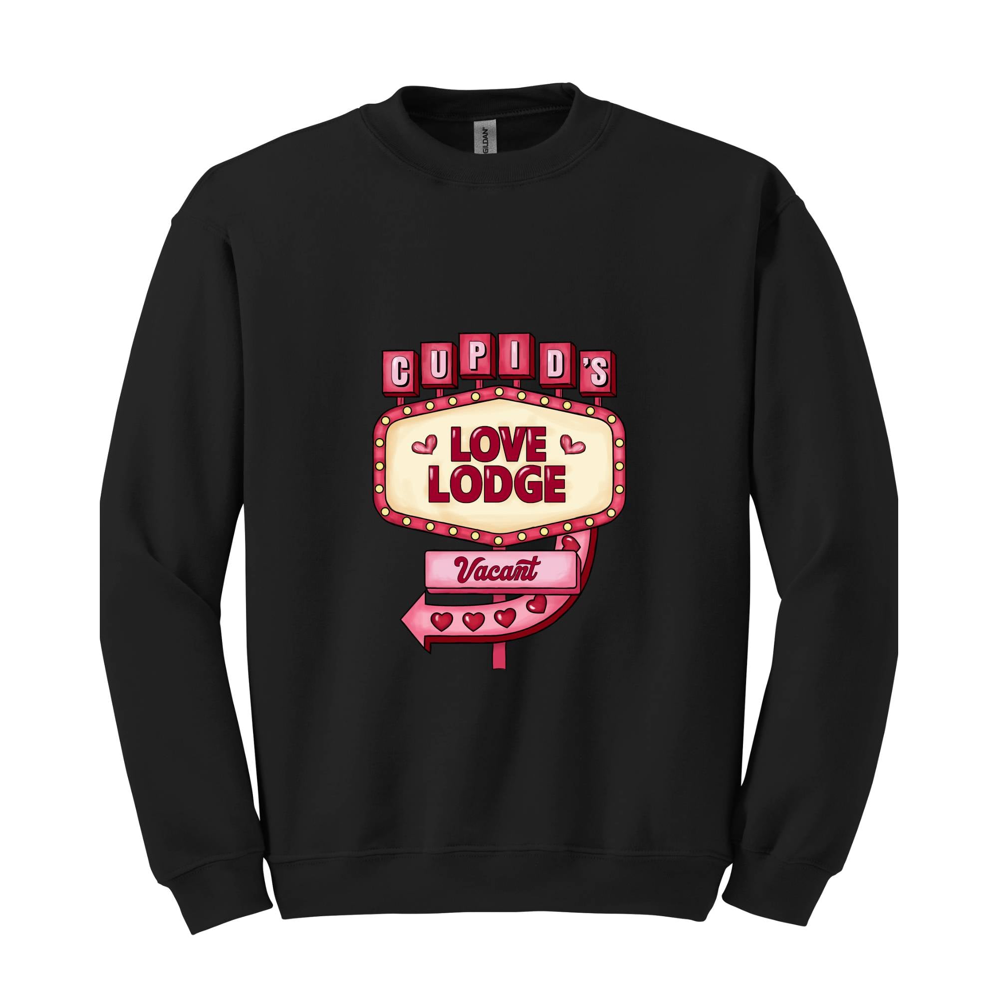 Cupids Love Lodge Vacant Sweatshirt, Valentines Day Sweatshirt, Lover Sweatshirt, Couple Sweatshirt, Gift For Valentines Day