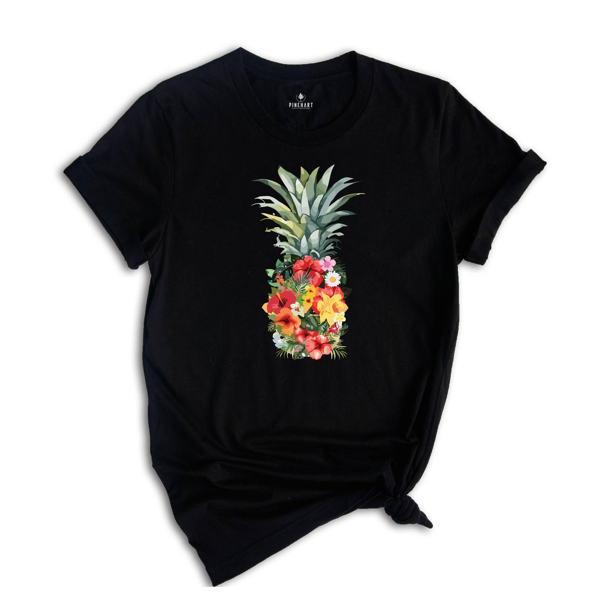 Pineapple Shirt, Watercolor Pineapple Shirt, Vacation Shirt, Flowers Pineapple Shirt, Summer Shirt, Fruit Shirt, Pineapple Lover Shirt