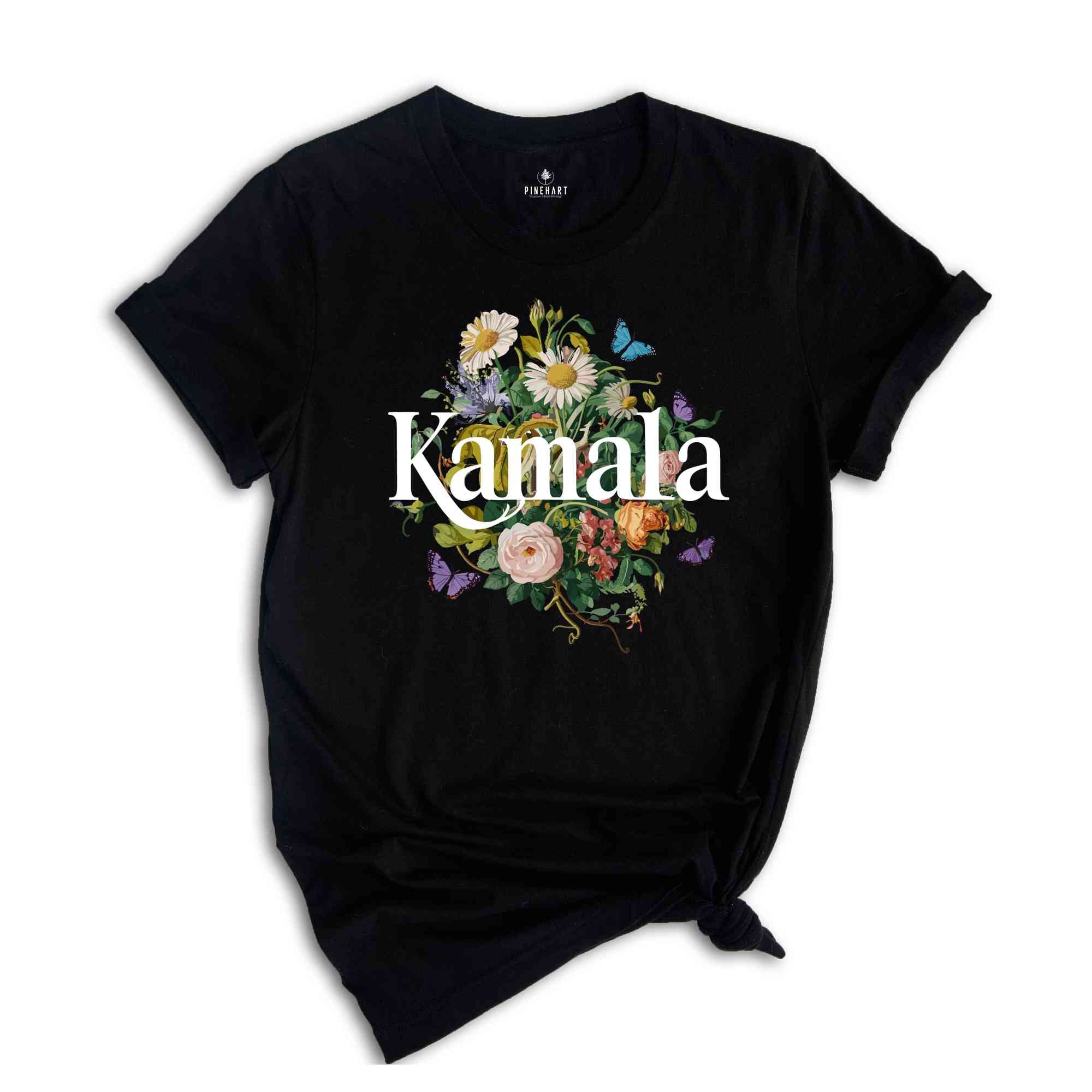 Botanical Kamala Shirt, Kamala Harris Voting 2024 Presidential Election Tee, Artsy Floral Politics Tee, Vote for Kamala, Madam President