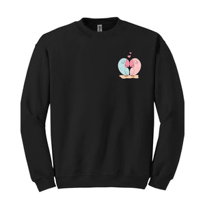 Parrot Heart Sweatshirt, Valentines Day Sweatshirt, Lover Sweatshirts, Parrot Sweatshirt, Matching Sweatshirts, Valentine Lover Gifts