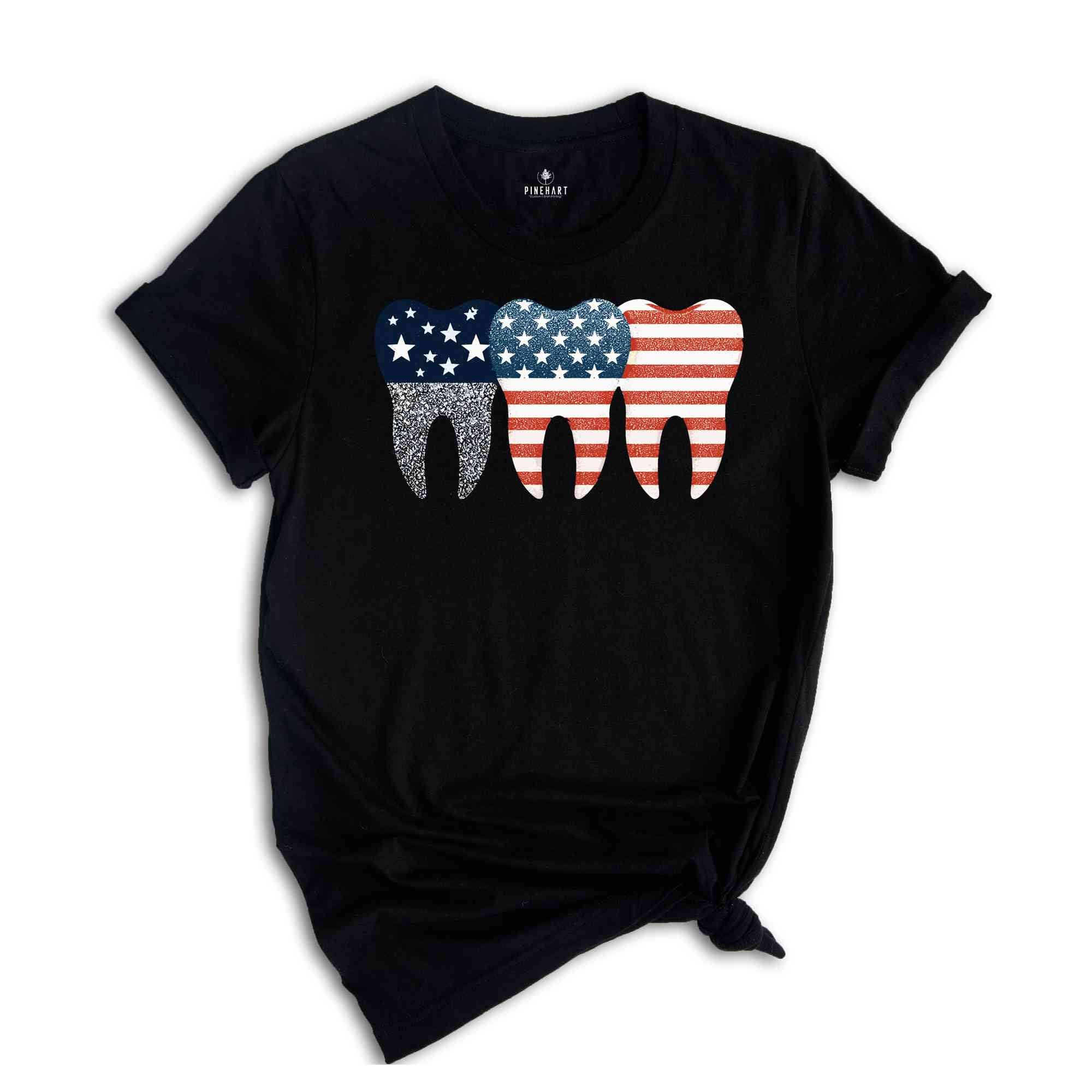 4th of July Dental Shirt, American Dentist Tee, Gift For Dentist, Independence Day Celebration Shirt, Dental Squad Tee