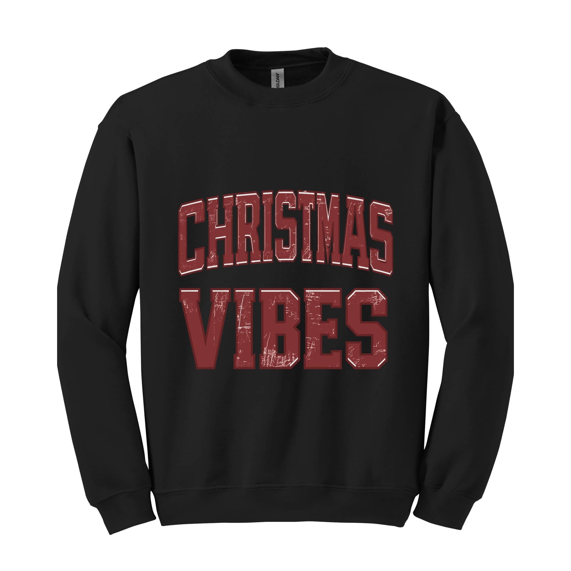 Christmas Vibes Christmas Sweatshirt, Retro Christmas Sweatshirt, Womens Christmas Sweatshirt, Holiday Sweater