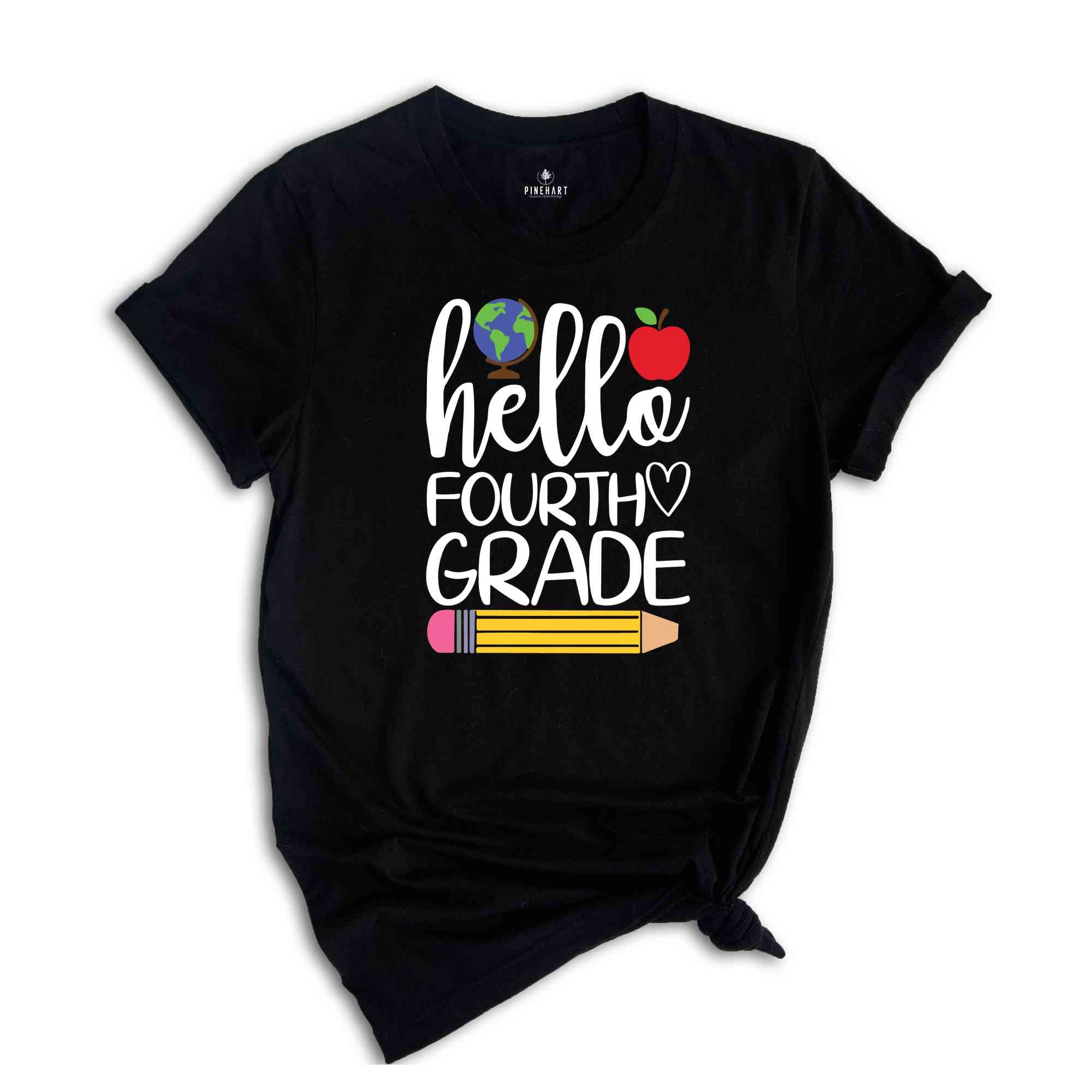 Hello Fourth Grade Shirt, Fourth Grade Teacher Shirt, Teacher Gift, Gift for Teachers, 4th Grade, Fourth Grade Teacher,Back to School Shirt