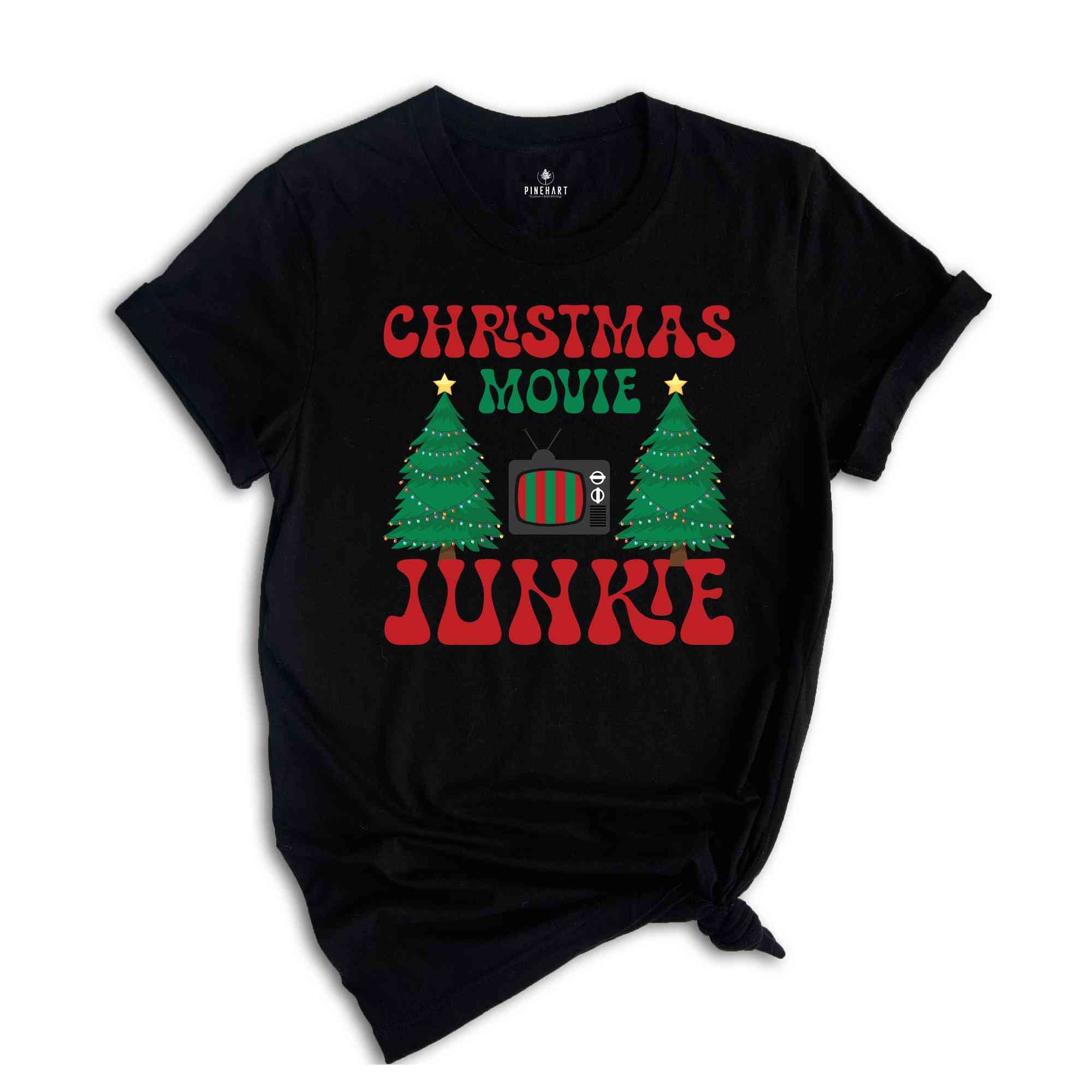 Christmas Movie Junkie Shirt, Retro Christmas Shirt, Christmas Shirt, Holiday Shirt, Vintage Christmas Shirt