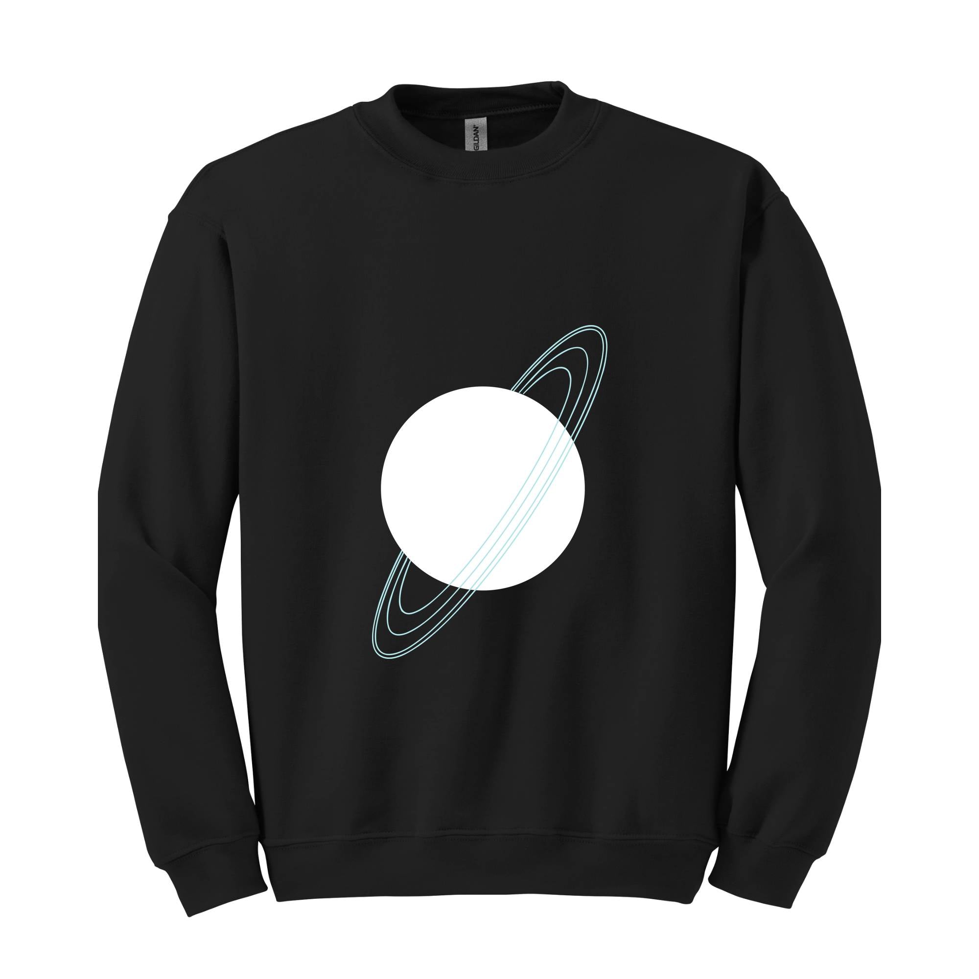 Rings of Saturn Sweatshirt, Black Aqua Hoodie, Astronomy Gifts, Hubble Telescope Hoodie, Galaxy Planet Hoodie, Galaxy Lovers Hoodie