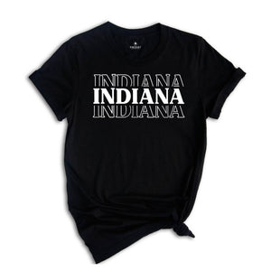 Indiana State Shirts, Indiana State Map Shirt, Indiana Travel Gifts, Indiana Tee Top, Indiana Clothing, Indiana Travel T-Shirt