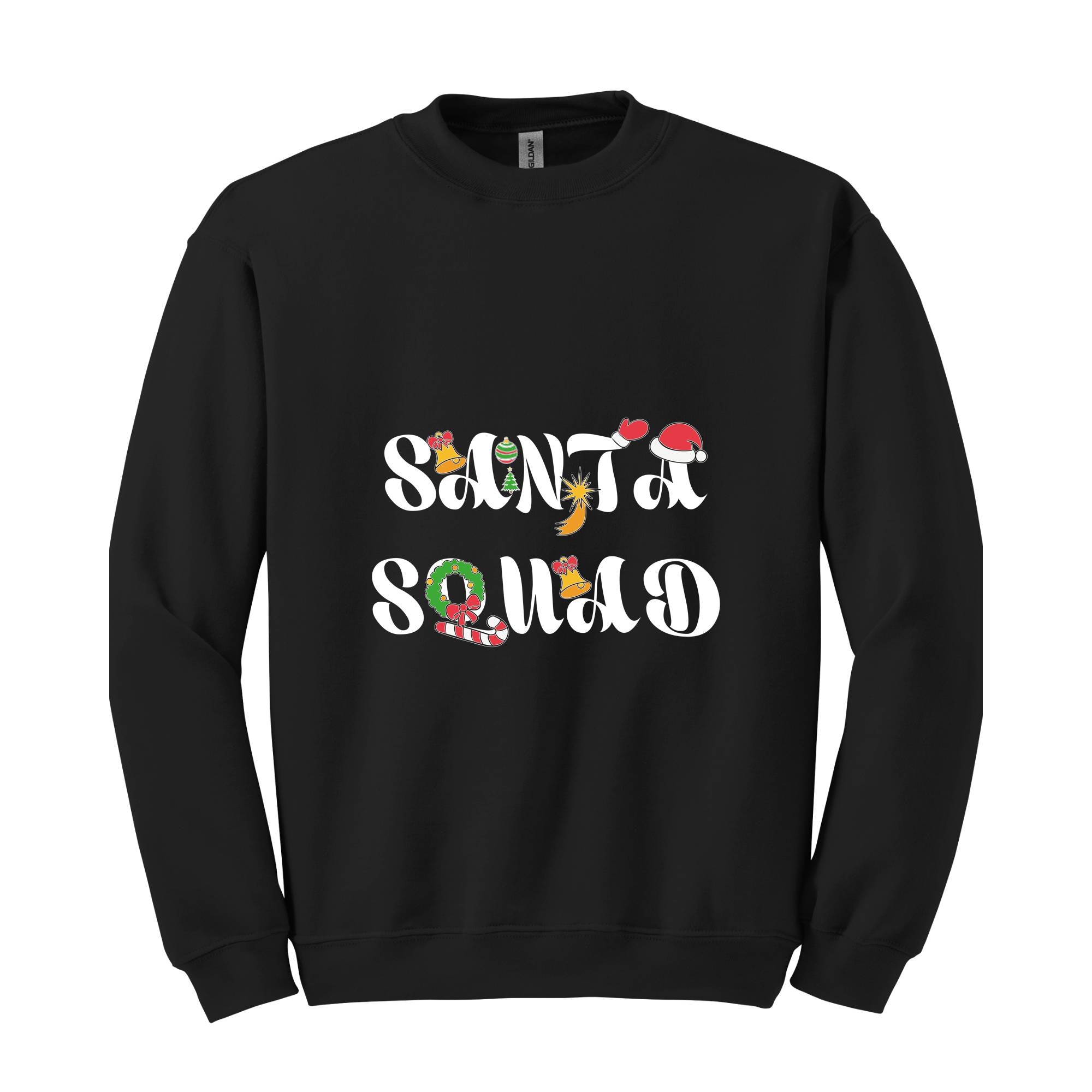 Santa Squad Sweatshirt, Xmas Sweatshirt, Festive Sweatshirt, Xmas Gift, Christmas Squad, Matching Sweatshirts, Holiday Outfit