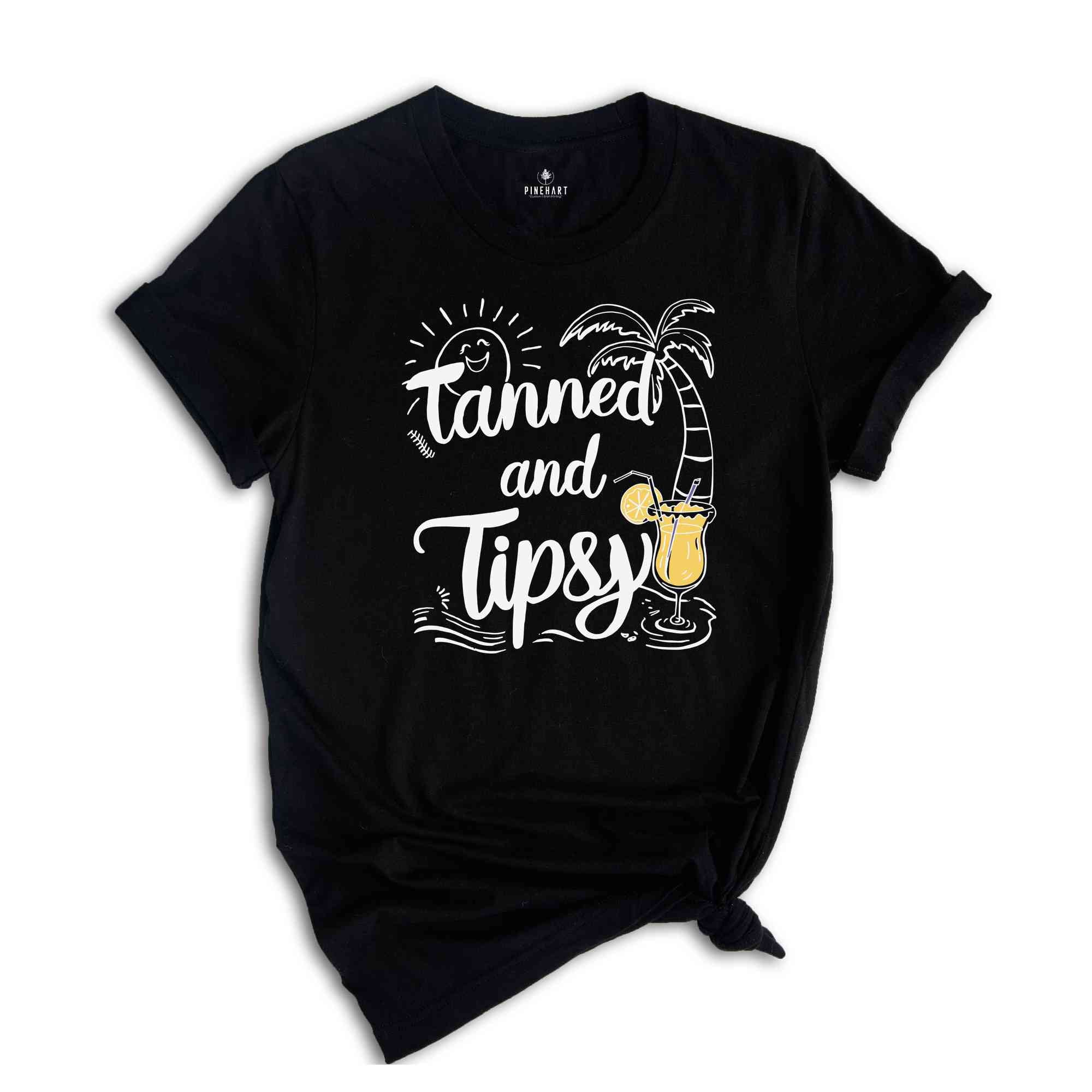 Tanned and Tipsy Shirt, Beach Shirts, Vacation Shirts, Vacation Gifts, Women's Summer Shirts, Travel Shirt, Girls Trip Shirts