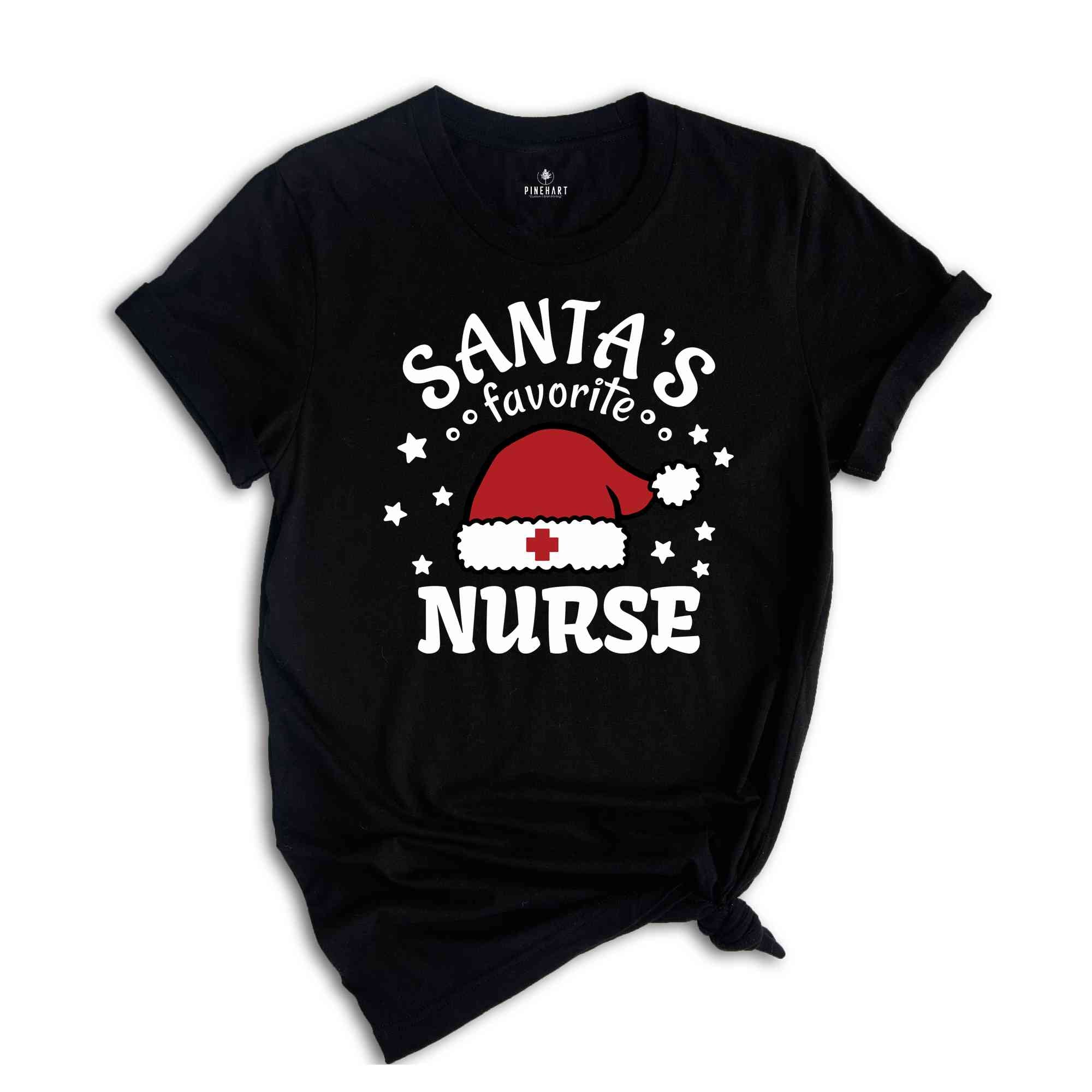 Santa's Favorite Nurse Shirt, Nurse Christmas Tee, Nurse Life Shirt, Christmas Nurse,Christmas Xmas Nurse Tshirt