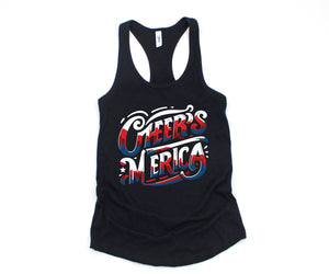 Cheers Merica Tank Top, 4th Of July Tank, Red White And Blue Tank Top, Merica Tank Top, summer tank tops, usa patriotic shirts